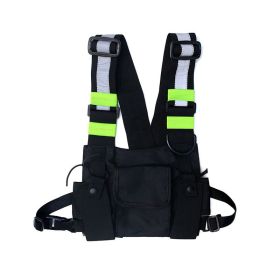 Fashion Multi-Pocket Reflective Vest Chest Bag