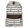 [Happy Man] Fabric Art School Backpack Outdoor Daypack