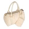 [Sweet Heart Cream] Princess Double Handle Leatherette Handbag Shoulder Bag Satchel Bag Purse