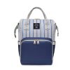 Stylish Stroller Straps Mummy Diaper Bag; Large Capacity Maternity Nappy Bag Multifunctional Diaper Backpack Blue