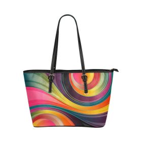 Colorful Circular Geometric Style Tote Bag