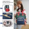 Bag Foldable Multifunctional Crib Mother And Baby Bag Rechargeable Backpack; Waterproof Large Capacity Insulated Pockets Backpack Diaper Bag