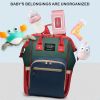 Bag Foldable Multifunctional Crib Mother And Baby Bag Rechargeable Backpack; Waterproof Large Capacity Insulated Pockets Backpack Diaper Bag