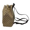 NEW Gucci Brown/Beige GG Guccissima Drawstring Canvas Backpack Rucksack Bag