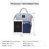 Stylish Stroller Straps Mummy Diaper Bag; Large Capacity Maternity Nappy Bag Multifunctional Diaper Backpack Blue