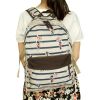 [Happy Man] Fabric Art School Backpack Outdoor Daypack