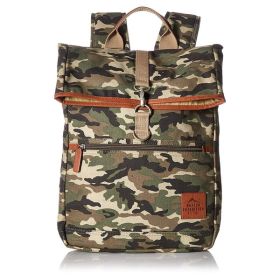 Buxton Men's Expedition II Huntington Gear Fold-Over Canvas Backpack CAMO